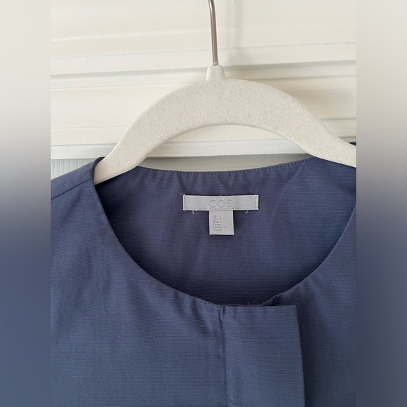 COS Blue short sleeve zip up jacket- Size 2 - Picture 4 of 8